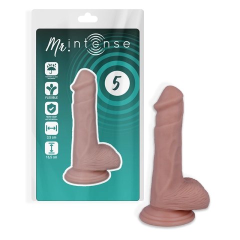 Mr Intense Model 5 - Anatomiczny symulator 16,5 cm z przyssawką, naturalny