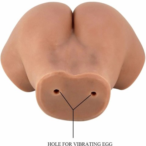 Crazy Bull Hailey Model Intymny z funkcją wibracji, podwojny otwor, sterowanie pilotem, kolor mulatka