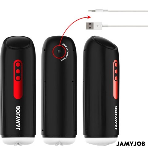 JAMYJOB PHANTOM Czarna Maszyna Intymna 5 Trybow, Silikon, USB, Wodoodporna