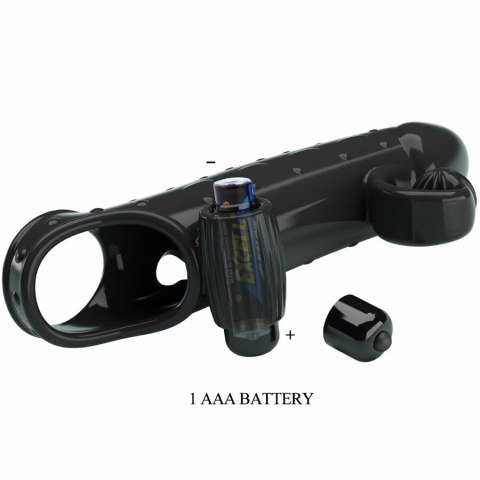 Romance MC64 Czarny Rękaw Anatomiczny z Funkcją Wibracji TPE