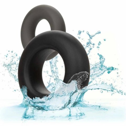 CalExotics Alpha Prolong zestaw 2 elastycznych pierścieni silikonowych szary