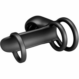 Pretty Love Jammy pierścień intymny silikonowy 12 trybow wibracji czarny