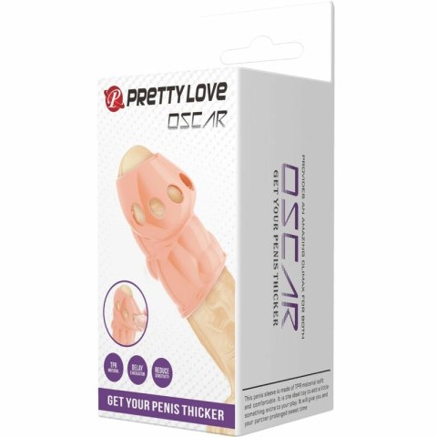 Pretty Love Oscar - anatomiczny rękaw powiększający, kolor cielisty