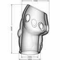 Pretty Love Oscar transparentny rękaw anatomiczny z TPR, rozmiar uniwersalny
