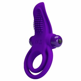 Pretty Love VibraRing fioletowy silikonowy pierścień stymulujący 10 trybow