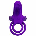 Pretty Love VibraRing fioletowy silikonowy pierścień stymulujący 10 trybow