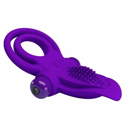 Pretty Love VibraRing fioletowy silikonowy pierścień stymulujący 10 trybow