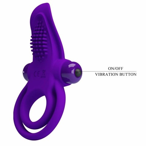 Pretty Love VibraRing fioletowy silikonowy pierścień stymulujący 10 trybow