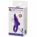 Pretty Love VibraRing fioletowy silikonowy pierścień stymulujący 10 trybow