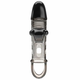 ROMANCE Przedłużony Rękaw Czarny z Wibracją - elastyczny model TPE