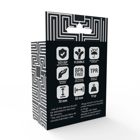 Addicted Toys Potenz C-Ring czarny - podwojny pierścień silikonowy