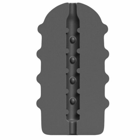 All Black Bumpy - model intymny z teksturą wypustek, 17 cm