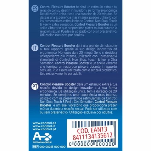 CONTROL Pleasure Booster - silikonowy pierścień z wibracją, 20 min