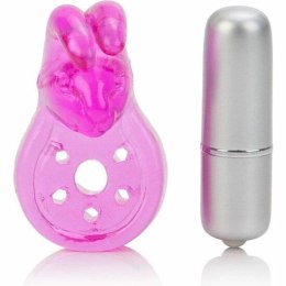 CalExotics Power Bunny Micro Vibe - silikonowy pierścień z wibracjami, rożowy