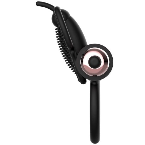 Coquette Chic Desire Pierścień Motyl z Wibratorem Czarny/Złoty 82x41mm