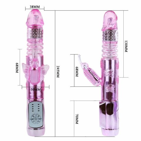 Baile Rabbit Butterfly - wielofunkcyjny model z podwojnym systemem obrotu i pulsacji USB
