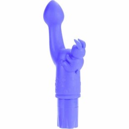 CalExotics Kiss Silicone Bunny Violet - wibrator silikonowy z podwojnym silnikiem