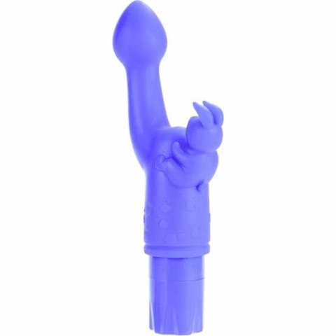 CalExotics Kiss Silicone Bunny Violet - wibrator silikonowy z podwojnym silnikiem