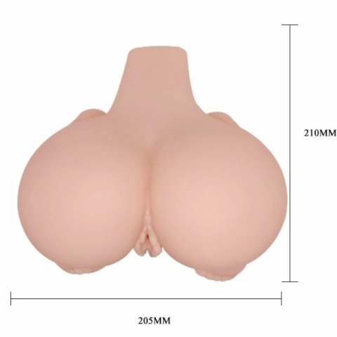 Crazy Bull Model Anatomiczny Podwojny Kanał z Funkcją Wibracji