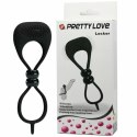 Pretty Love Podwojny Pierścień Wibrujący Silikonowy Czarny
