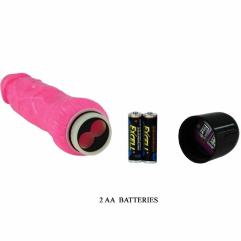 Baile Vibrator Pink 24 cm - Model z Regulacją Prędkości TPR/ABS