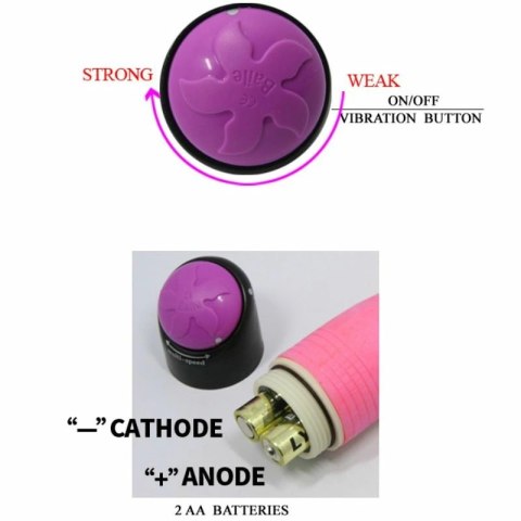 Baile Vibrator anatomiczny rożowy 23,3 cm regulacja prędkości