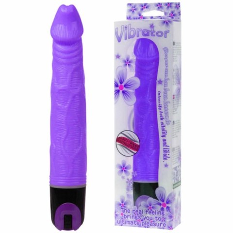 Baile Vibrator wielobiegowy 21,5 cm fioletowy TPR teksturowany