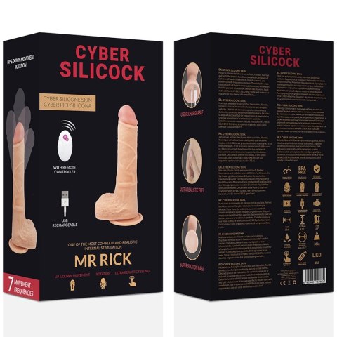 CYBER SILICOCK Mr Rick 20,9 cm - zdalnie sterowany model silikonowy