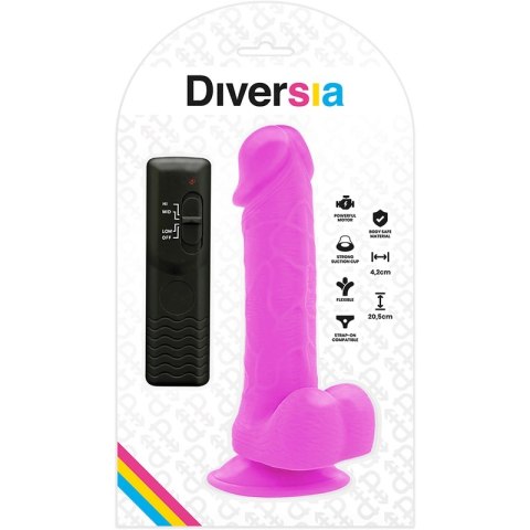 Diversia Vibrating Flexible System Fioletowy 20,5 cm z pilotem