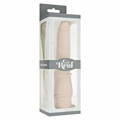 GET REAL Klasyczny model silikonowy 17,5 cm wodoodporny z 7 trybami