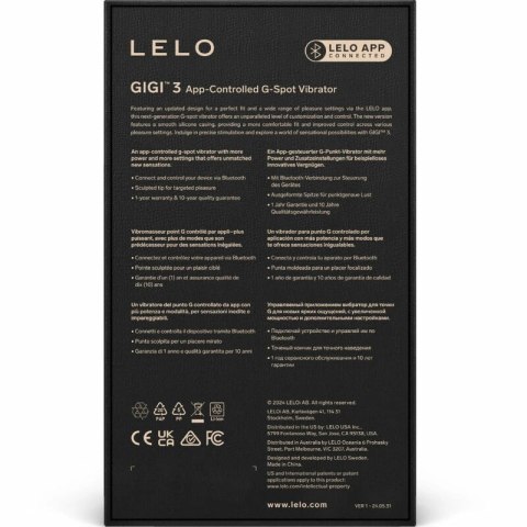 LELO GIGI 3 Model punktowy z aplikacją Bluetooth niebieski 163mm