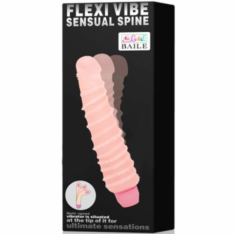 Baile Flexi Vibe Spiralny Model Intymny 19,5 cm wielostopniowy cielisty