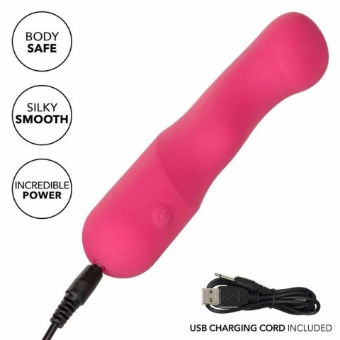 CalExotics Pixies Curvy Rożowy - Masażer Silikonowy 10 Trybow USB