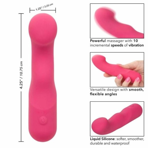 CalExotics Pixies Curvy Rożowy - Masażer Silikonowy 10 Trybow USB