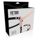 Fetish Submissive Harness silikonowy model z funkcją wibracji 15 cm