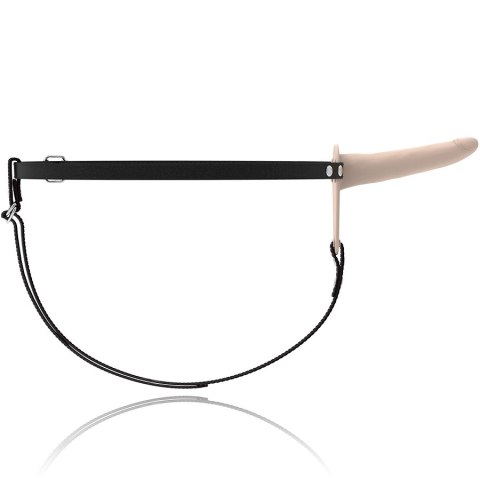 Fetish Submissive Harness silikonowy model z funkcją wibracji 15 cm