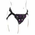 Get Real Harness Violet - Koronkowa uprząż z regulacją i 3 pierścieniami