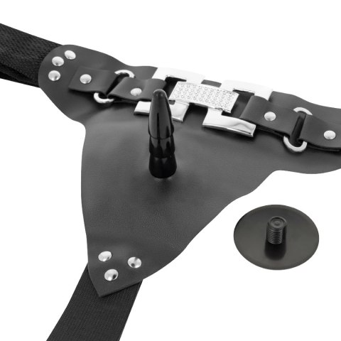 Harness Attraction Deluxe - Uprząż z wibracjami 18 cm, obrotowa, system paskow