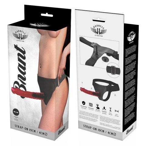 Attraction Harness Brant 19 cm - Pas z wymiennym elementem 4 cm