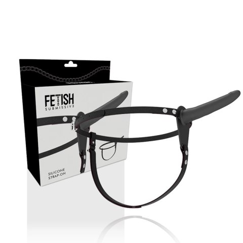 Fetish Submissive Harness silikonowy czarny 15 cm uniwersalny