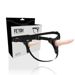 Fetish Submissive Uprząż silikonowa z elementem anatomicznym 16cm czarna