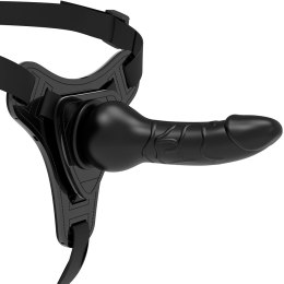 Fetish Submissive Uprząż z silikonowym aplikatorem 16 cm czarna