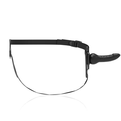 Fetish Submissive Uprząż z silikonowym aplikatorem 16 cm czarna