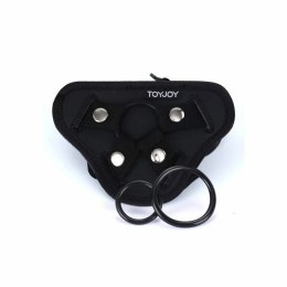 Get Real Uprząż z Regulowanymi Szelkami Czarna + 3 Pierścienie