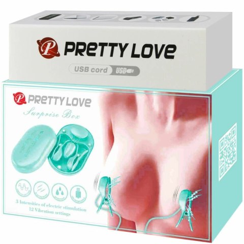 Pretty Love Zaciski do Elektrostymulacji Niebieskie USB 12 Trybow