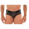 Anais Men Electro Brief S - sportowe slipy z mikrofibry, militarny wzor