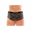 Anais Men Electro Brief S - sportowe slipy z mikrofibry, militarny wzor