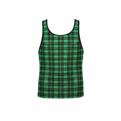 Anais Men Magic Top XL - męskie bokserki w kratę, lycra, zielono-czarne