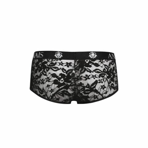 Anais Men Romance Brief S - Czarne Bokserki z Kwiatowym Motywem