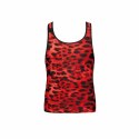 Anais Men Savage Top M czerwony bezrękawnik animal print